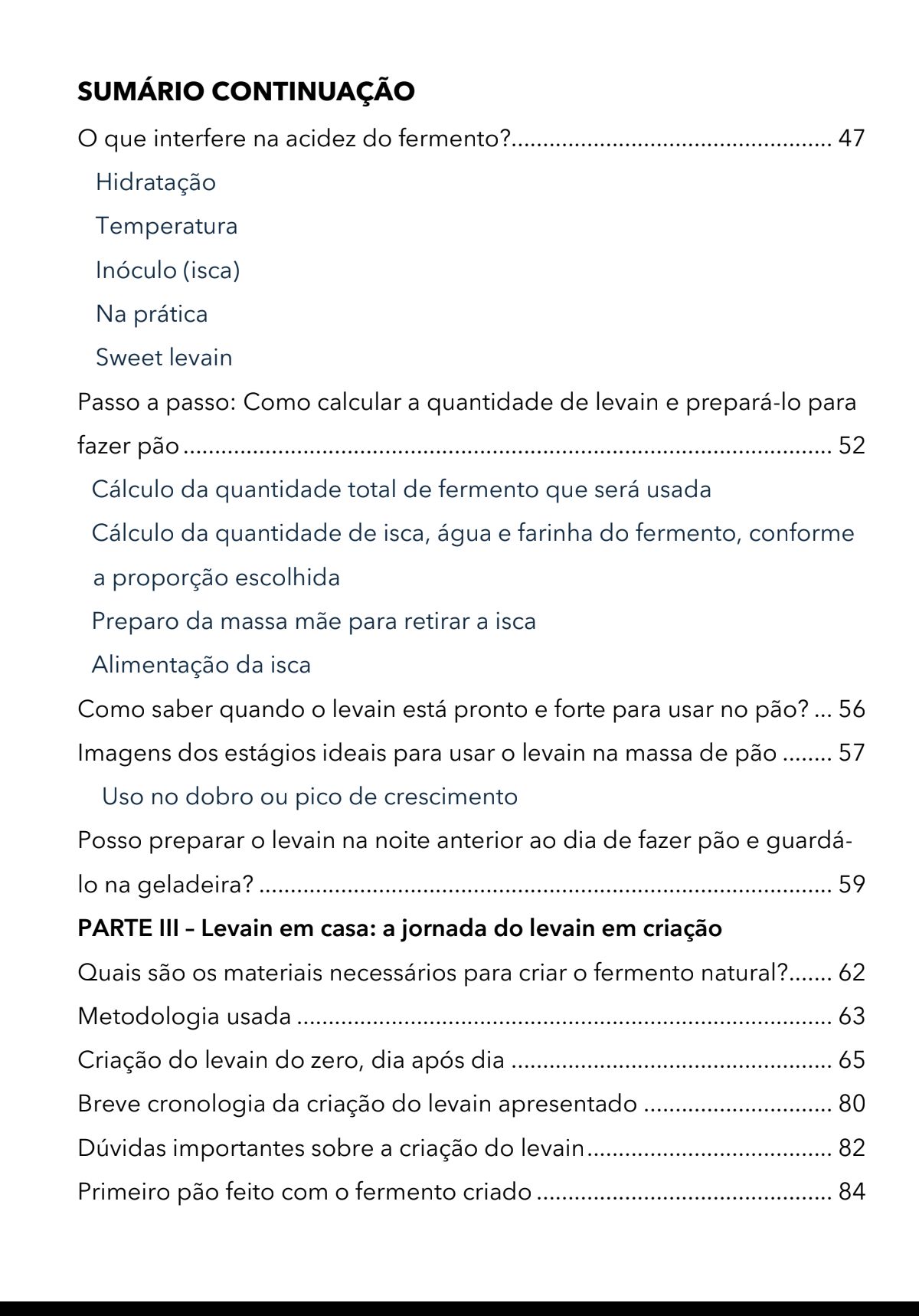 Sumário Parte III